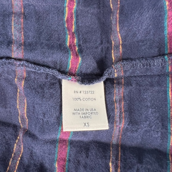 Xirena navy metallic striped dress XS - Picture 9 of 11